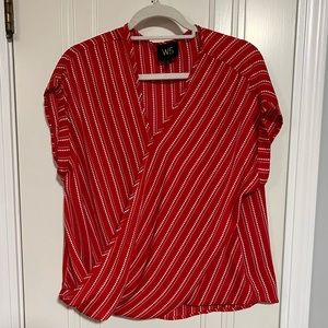 NWOT front wrapped short sleeved blouse Sz XL